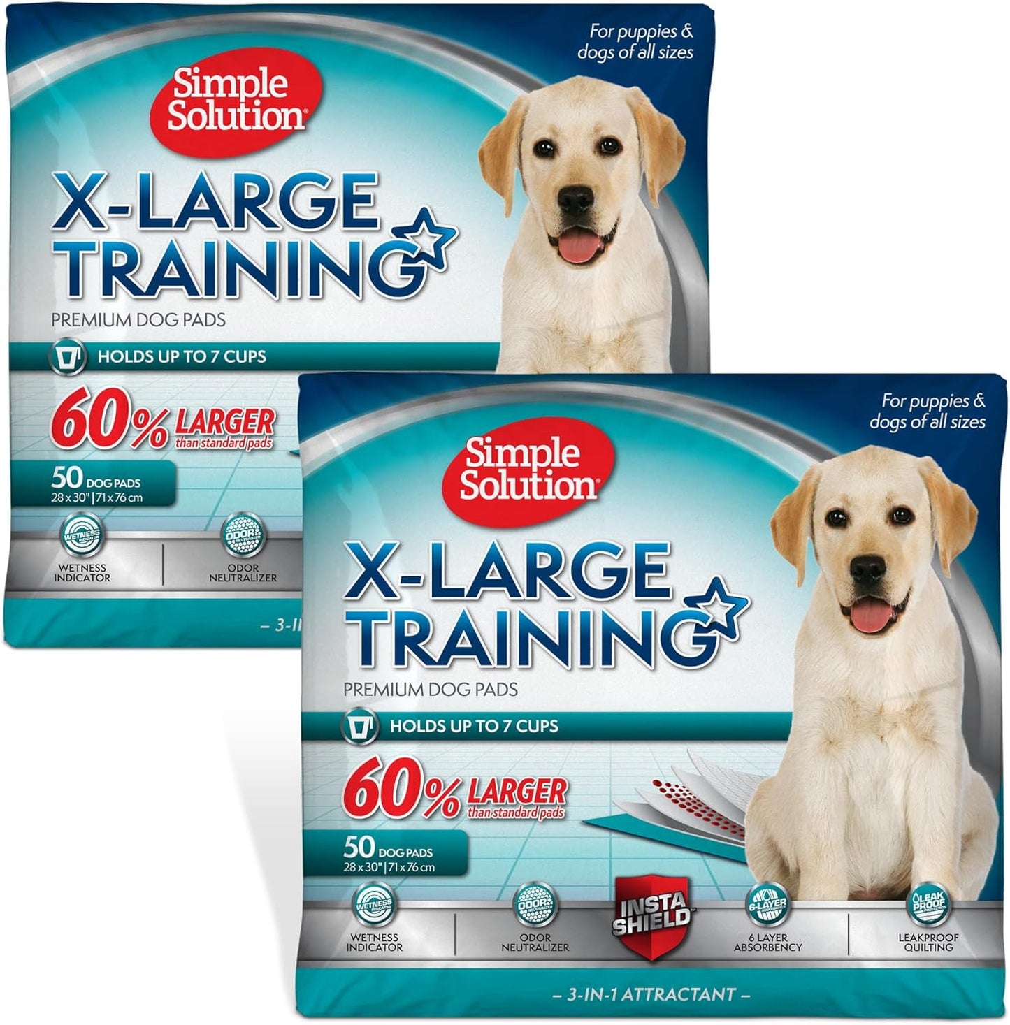 Extra Large Puppy Training Pads – Leak-Proof Potty Pads for Large Dogs – Absorbent and Disposable with Odor Control for Housebreaking – 28 X 30 Inches – 100 Count