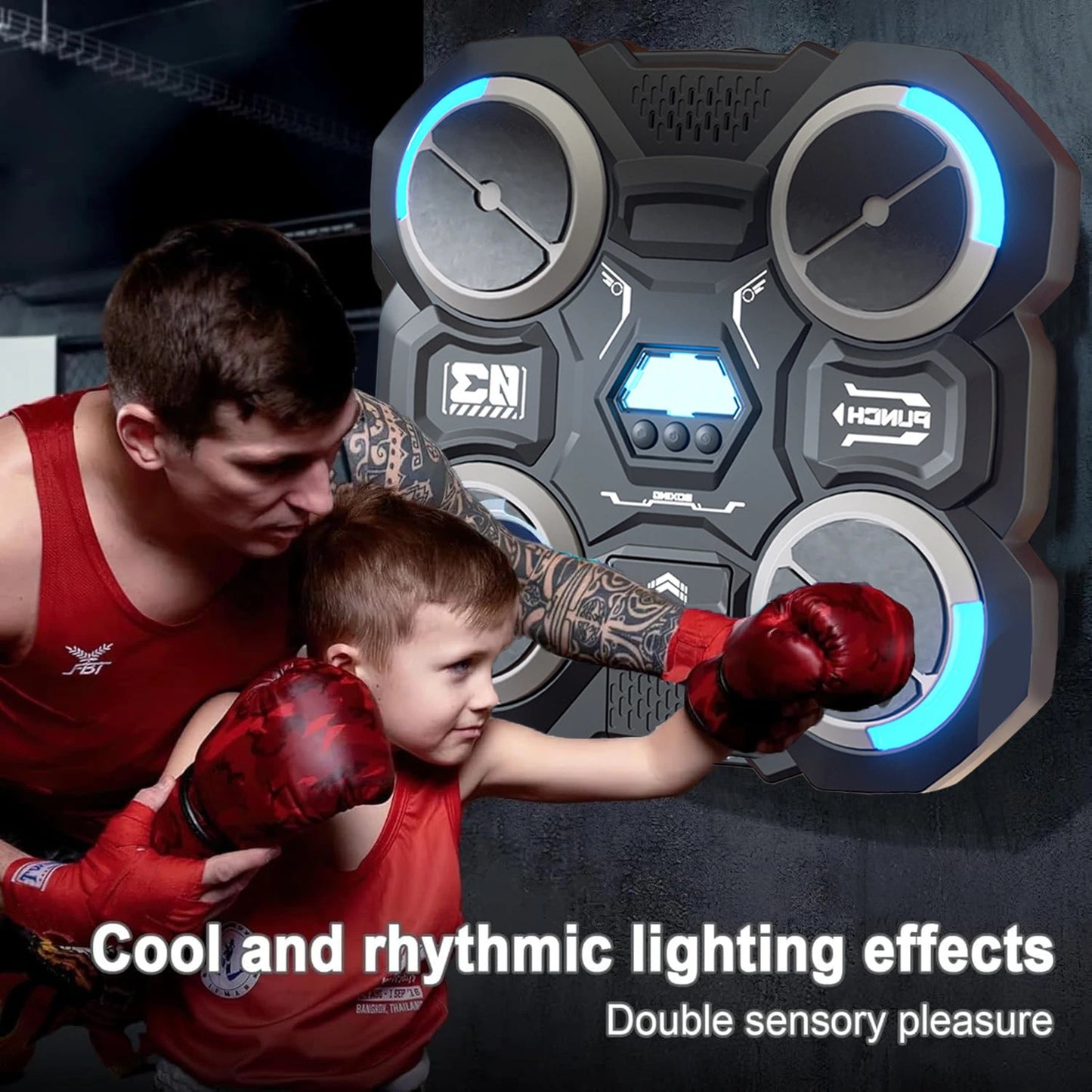Music Boxing Machine with Music,Bluetooth Music Boxing Machine for Children Wall Mounted,Smart Music Boxing Game